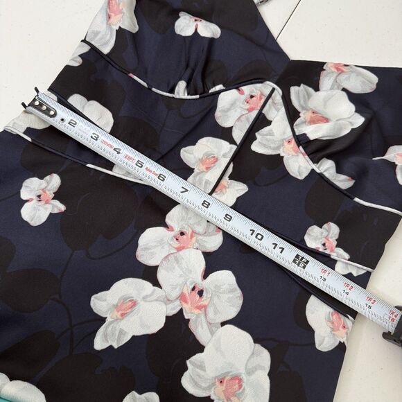 Banana Republic Maxi Slip Dress Sz 2 Tall Strappy Pieced Floral Coquette Empire - Picture 9 of 14